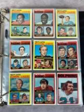 1972 Topps football set, in a binder: Riggins, Manning, Staubach (Rookies)