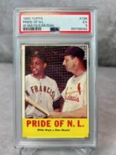 Willie Mays & Stan Musial 1963 Topps #138 PSA 5