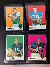 1969 Topps football starter set, 244 cards, no duplicates: Starr, Sayers, Namath