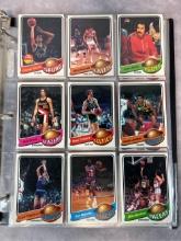 1979-1980 Topps basketball set, in a binder: Jabbar, English Rookie, Maravich