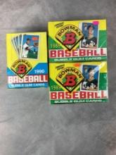 1989 Bowman, 2 boxes:  (1990) Bowman 1 box: all sealed, baseball