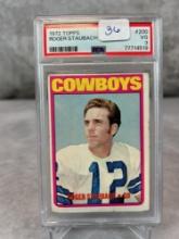 Roger Staubach Rookie Card 1972 Topps #200 PSA 3