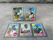 1968 Topps Star lot: Clemente, Aaron, Stargell, Carew, Yaz