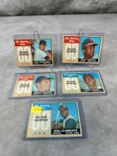 1968 Topps baseball, Sporting News: Clemente, Aaron, B & F Robinsons, Yaz