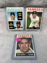 1964 Topps baseball: Berra, Whitey Ford, Tommy John (Rookie)