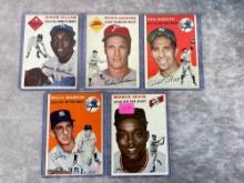 1954 Topps baseball Star lot: Irvin, Ashburn, Rizzuto, Martin, Gilliam