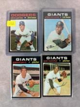 1971 Topps Star lot: Garvey, McCovey, Perry, Marichal