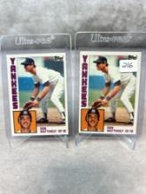 (2) 1984 Topps Don Mattingly Rookies