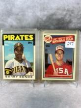 1985 Topps Mark McGwire & 1986 Topps Traded Barry Bonds Rookies