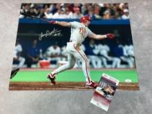 Lenny Dykstra Signed 16x20 Color Photo - JSA