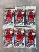 (6) 2021 Topps Baseball Series 1 Packs - Jumbo