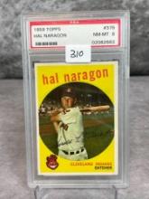 1959 Topps Hal Naragon #376 - PSA 8