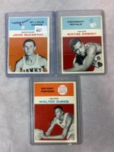 (3) 1961-62 Fleer Basketball Cards - Dukes, Embry & McCarthy