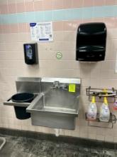 Hand Sink W/ Soap And Paper Towel Dispenser