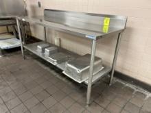 6ft Stainless Steel Table W/ Backsplash