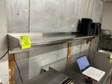 8ft Stainless Steel Wall Shelf