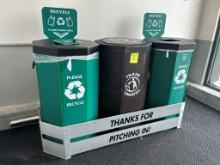 Poly Waste Receptacles W/ Containment Base