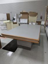 6ft Conference room table w/ 6 sled chairs