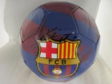 Leo Messi of the Barcelona signed autographed full size soccer ball PAAS COA 403