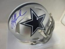 Troy Aikman of the Dallas Cowboys signed autographed mini football helmet PAAS COA 757