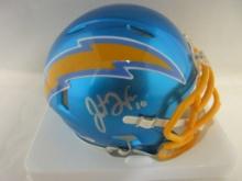 Justin Herbert of the LA Chargers signed autographed mini football helmet PAAS COA 145