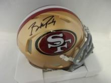 Brock Purdy of the San Francisco 49ers signed autographed mini football helmet PAAS COA 689