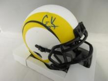 Cooper Kupp of the LA Rams signed autographed mini football helmet PAAS COA 698