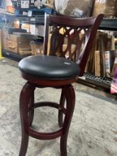 Cherry wood high top barstool