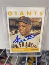 TOPPS pack pulled Willie Mays autographed Card