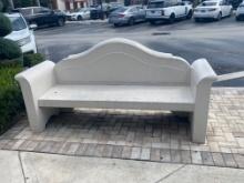 7' Smooth finished masonry Bench with 72" x 19" sitting area