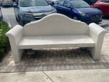 7' Smooth finished masonry Bench with 72" x 19" sitting area