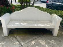 7' Smooth finished masonry Bench with 72" x 19" sitting area