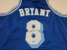 Kobe Bryant of the LA Lakers signed autographed throwback basketball jersey TAA COA 017