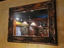 48" x 36" Highly Adorned Frame Beveled Mirror