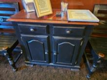 36" Glass Top Foyer Table