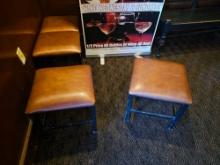 18" x 18" Leather Stools