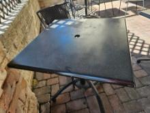 32" x 32" Wood Top Outdoor Tables with Metal Legs