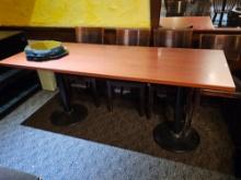 6' Wood Table with Metal Legs