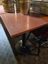 24" x 24" Wood Table with Metal Legs