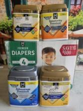 Assorted Baby Formula & Case Size 4 Diapers