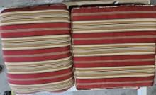 NEW Patio Cushions - Stripped Red Pattern