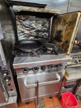 Gas Powered Four Burner Stove Range Oven