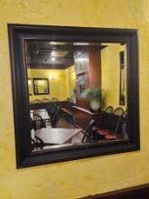 35" x 35" Framed Beveled Mirror