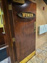 36" x 84" Ladies Room Swinging Door with Kick Plate and All Hardware