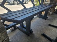 59" Outdoor Wood Bench