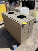 (2) CONCRETE TRASH CANS