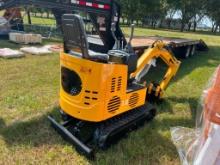 UNUSED MINI EXCAVATOR W/ MANUAL THUMB (GAS MOTOR)