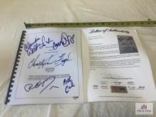 "Back To The Future I" Cast Signed Script COA