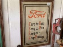 30”......X44”...... FRAMED PRINT FORD EASY TO BUY EASY TO RUN