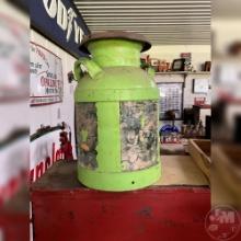 ANTIQUE GREEN MILK CAN